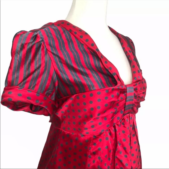 Marc Jacobs Polka Dot Stripe Blouse - Picture 3 of 7